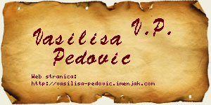 Vasilisa Pedović vizit kartica